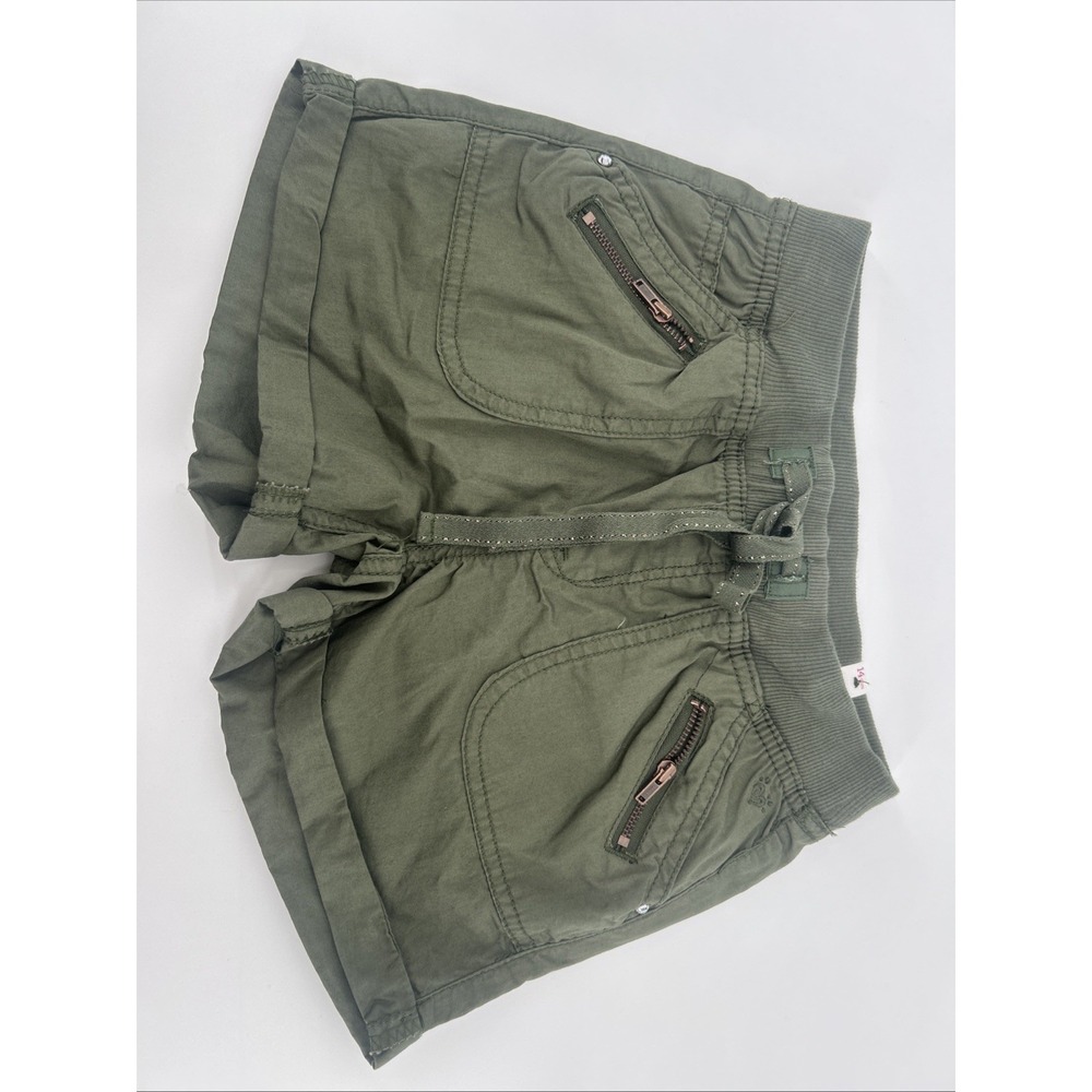 NWT Justice Girls 14 Slim Army Green Cargo Shorts